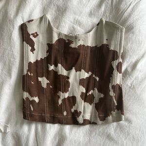 MIAOU COW PRONT CORSET - Worn Once